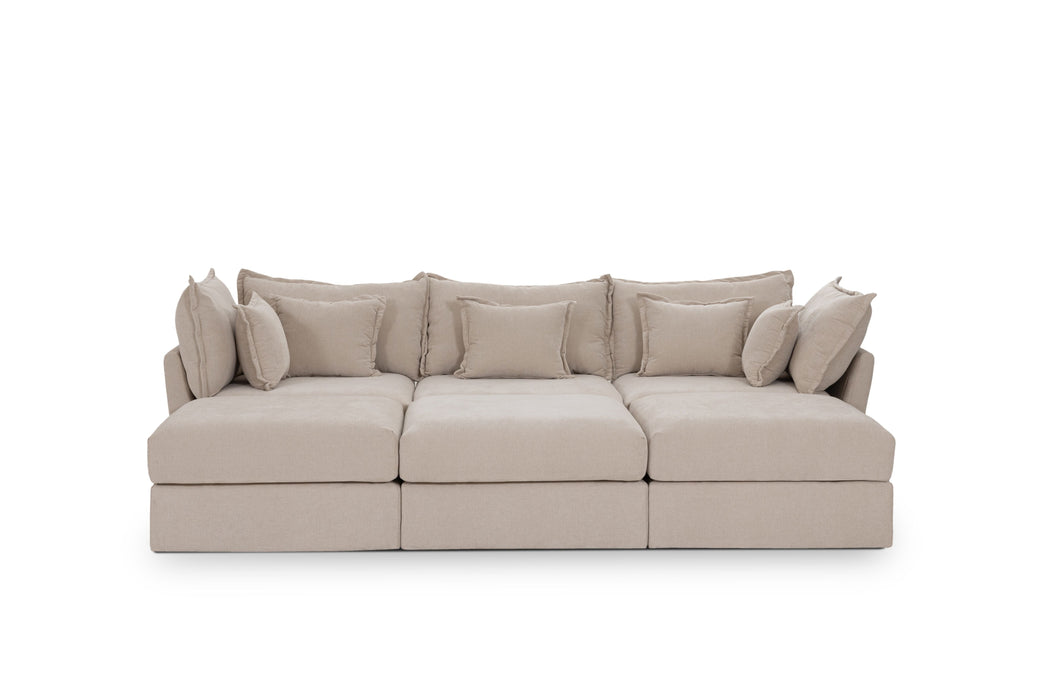 3 Seater Sofa and 3 Ottoman Modules