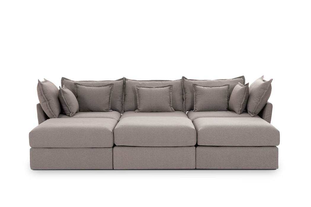 3 Seater Sofa and 3 Ottoman Modules